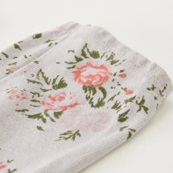 MONROW Kids Elastic Waist Sweats With Floral Print DOVEGREY Store